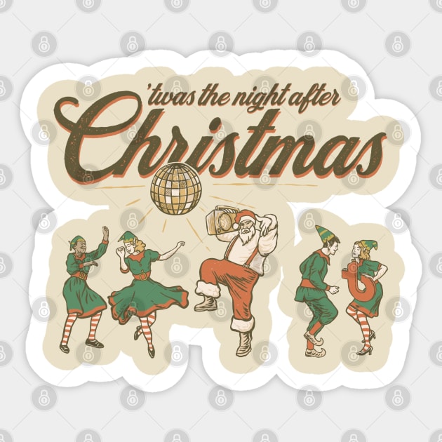 'twas the night after Christmas Sticker by teambuilding.com